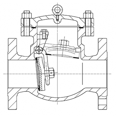 Válvula de retención a clapeta H44 